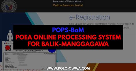 pops-bam online login|bmonline poea gov ph.